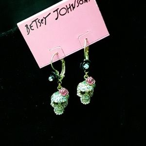 Betsey Johnson Jewelry - Betsey Johnson SKULL ROSE EARRINGS Betsey Johnson Jewelry - Betsey Johnson SKULL ROSE EARRINGS